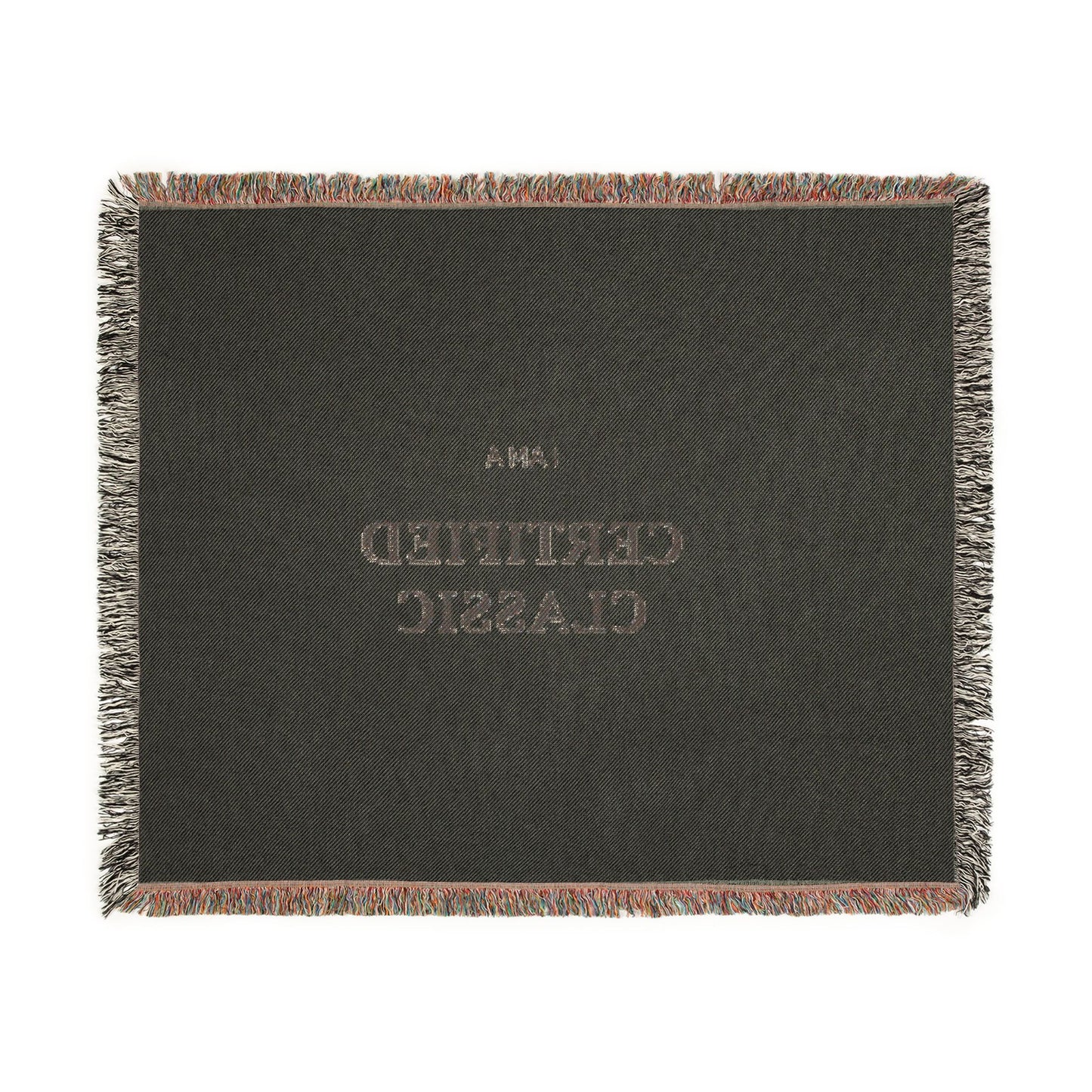 Certified Classic Woven Blanket — Vintage Embroidered Throw for Cozy Living