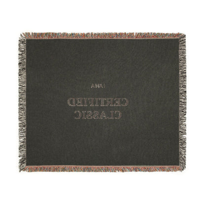 Certified Classic Woven Blanket — Vintage Embroidered Throw for Cozy Living