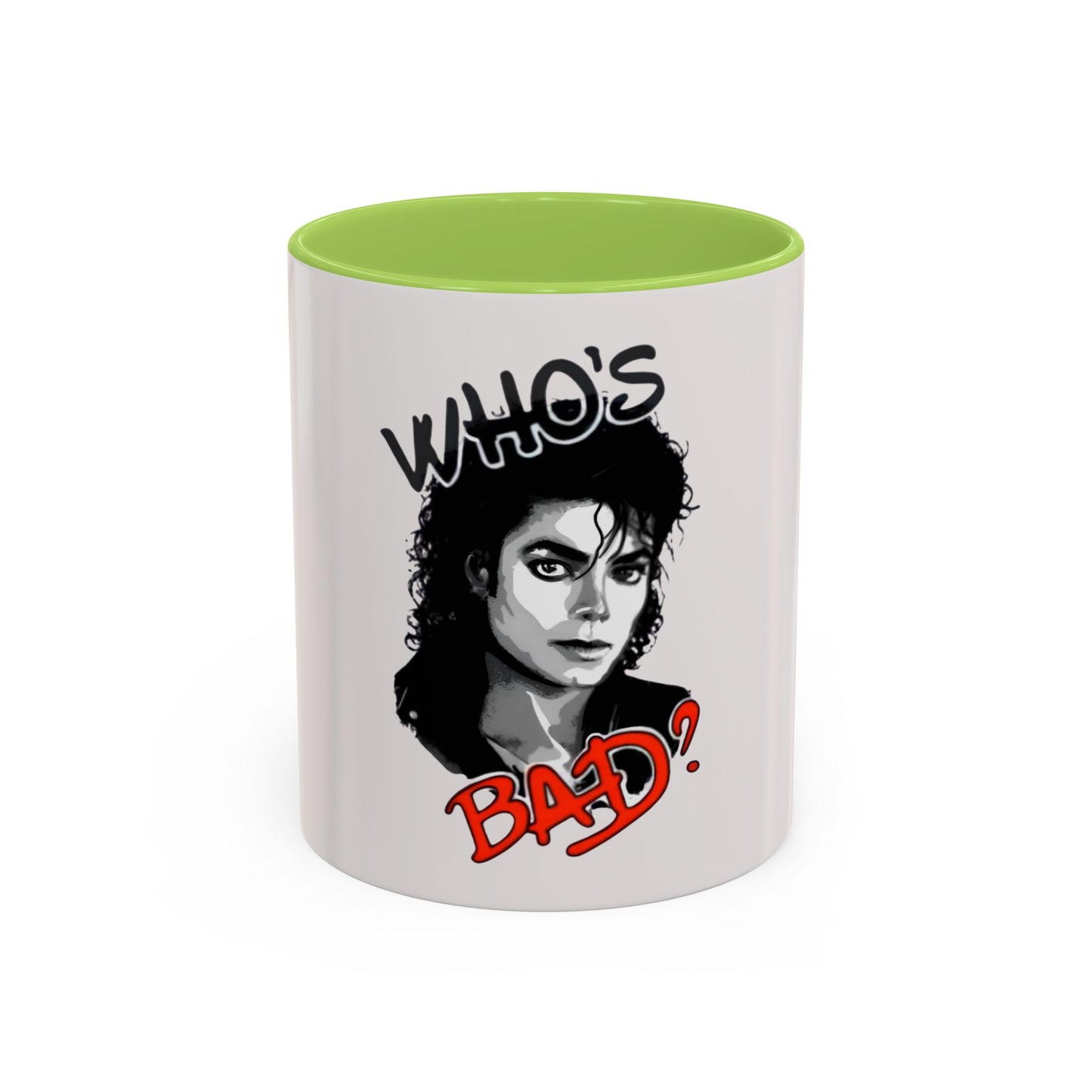 Michael Jackson "Who's Bad?" Accent Coffee Mug