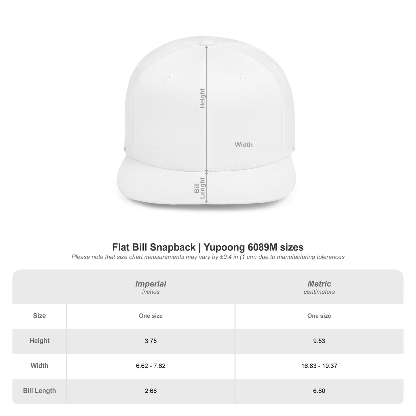 Snapback Hat — Gold Crown Shield Logo Flat Bill Cap