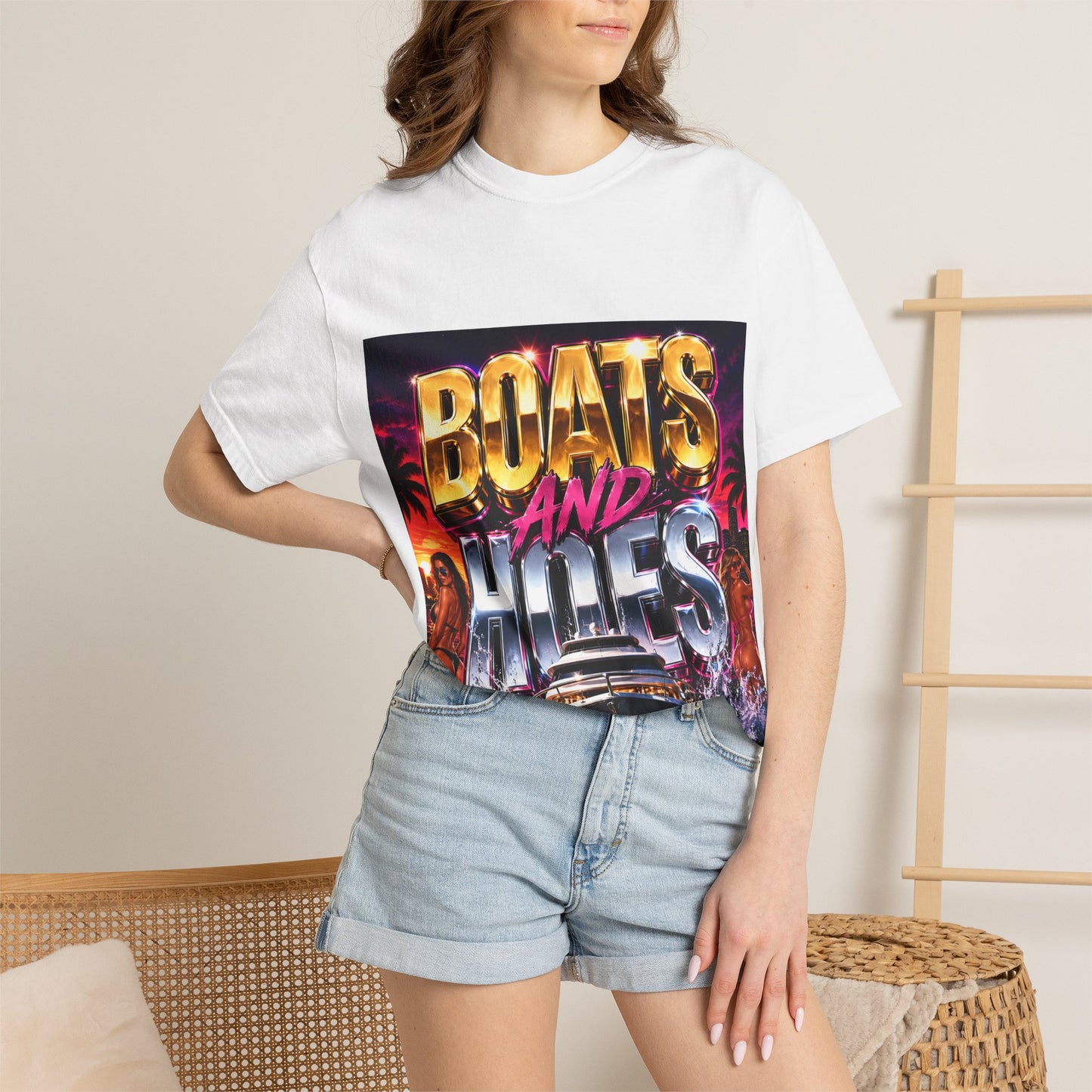 Boats and Hiles Graphic T-Shirt — Retro Yacht Beach Vibe Tee