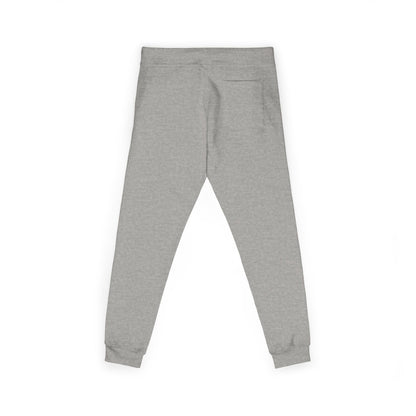 Embroidered White Fleece Sweatpants — Cozy 'Good Vibes' Accent