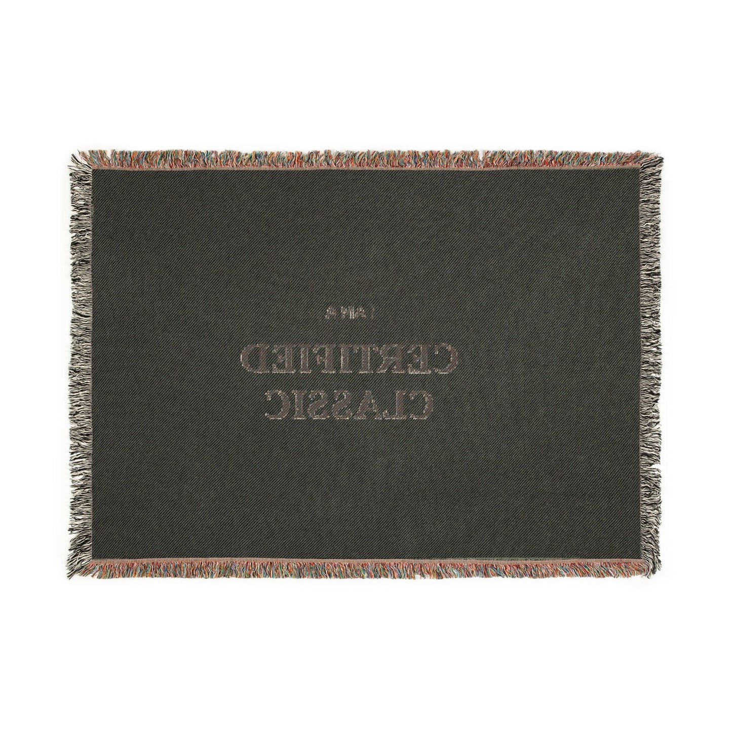 Certified Classic Woven Blanket — Vintage Embroidered Throw for Cozy Living