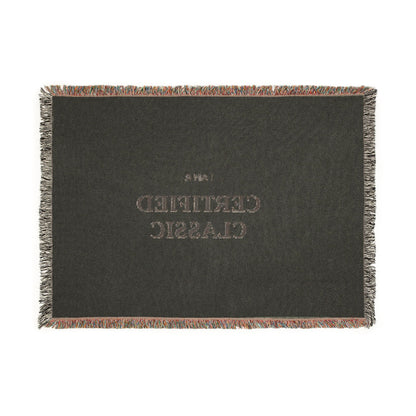 Certified Classic Woven Blanket — Vintage Embroidered Throw for Cozy Living