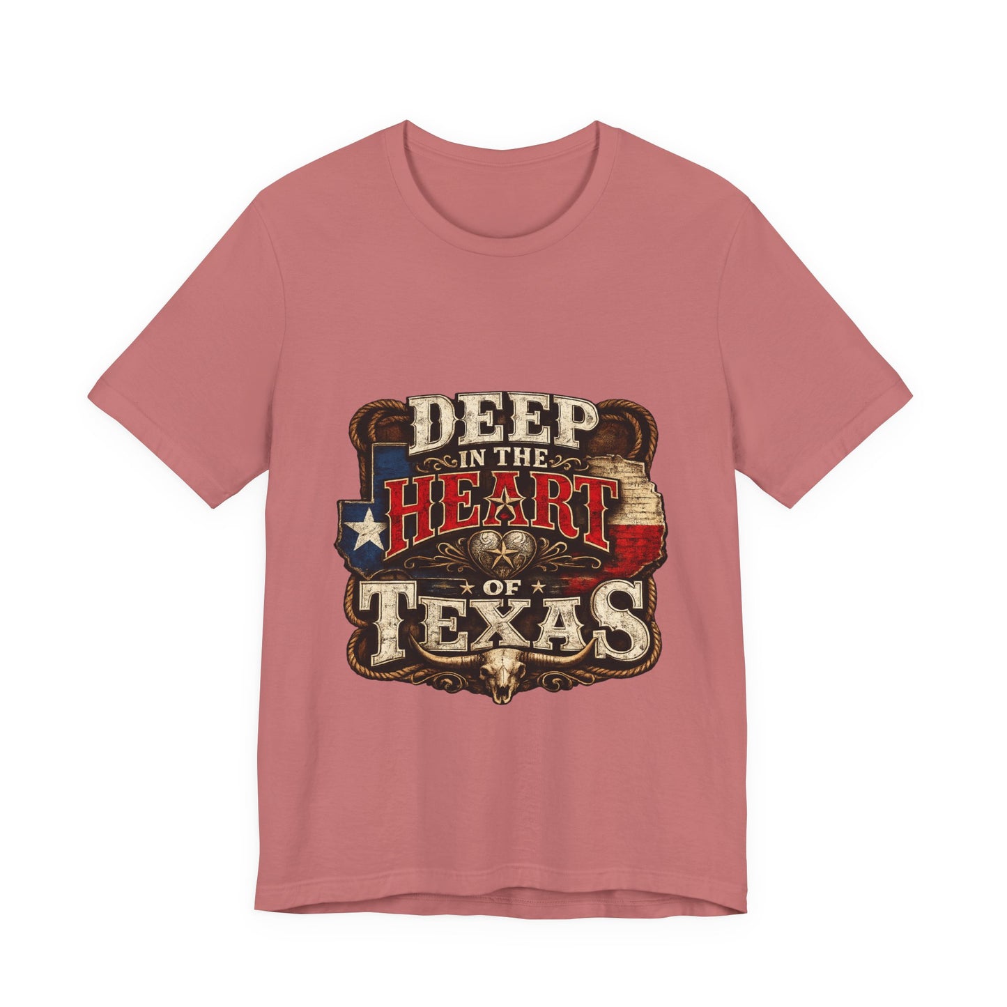 Deep in the Heart of Texas T‑Shirt — Vintage Texas Flag Graphic Tee