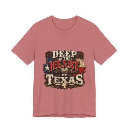 Deep in the Heart of Texas T‑Shirt — Vintage Texas Flag Graphic Tee
