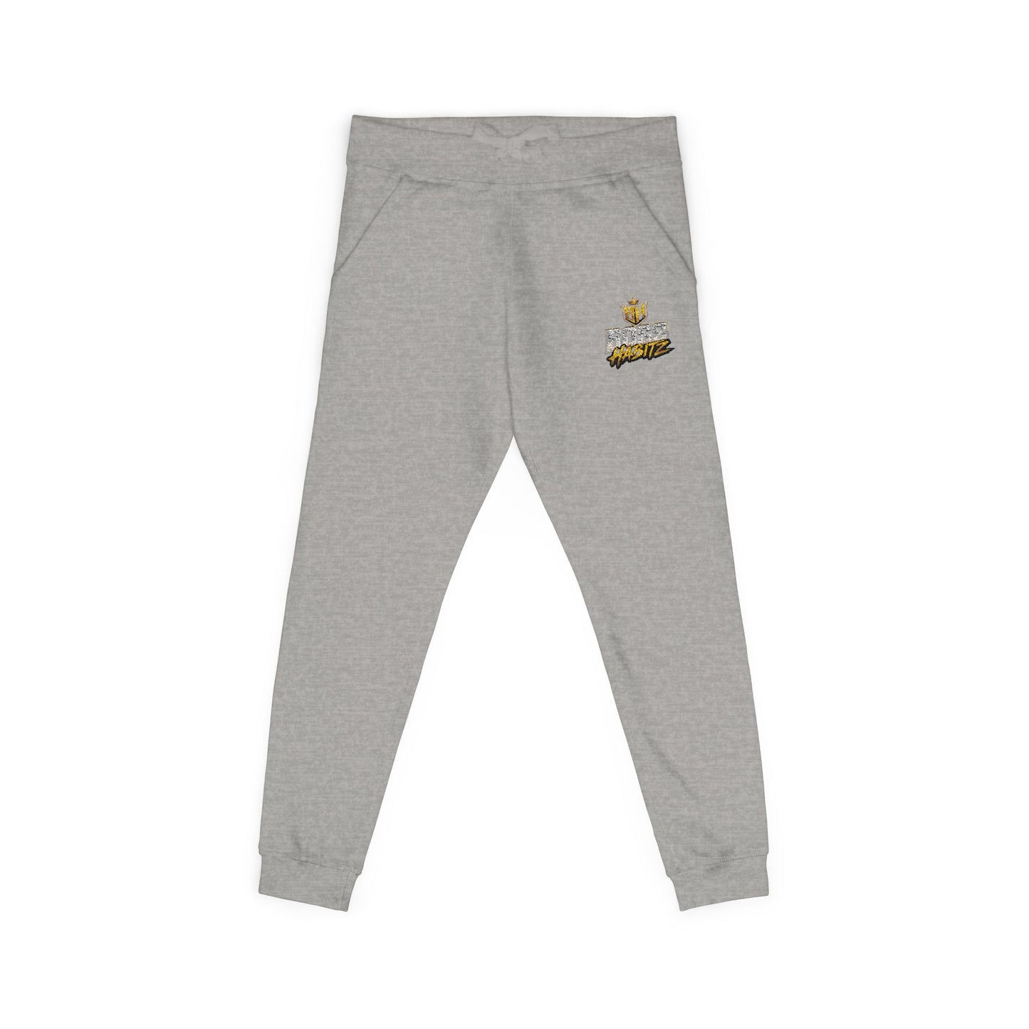 Embroidered White Fleece Sweatpants — Cozy 'Good Vibes' Accent