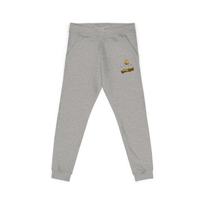 Embroidered White Fleece Sweatpants — Cozy 'Good Vibes' Accent