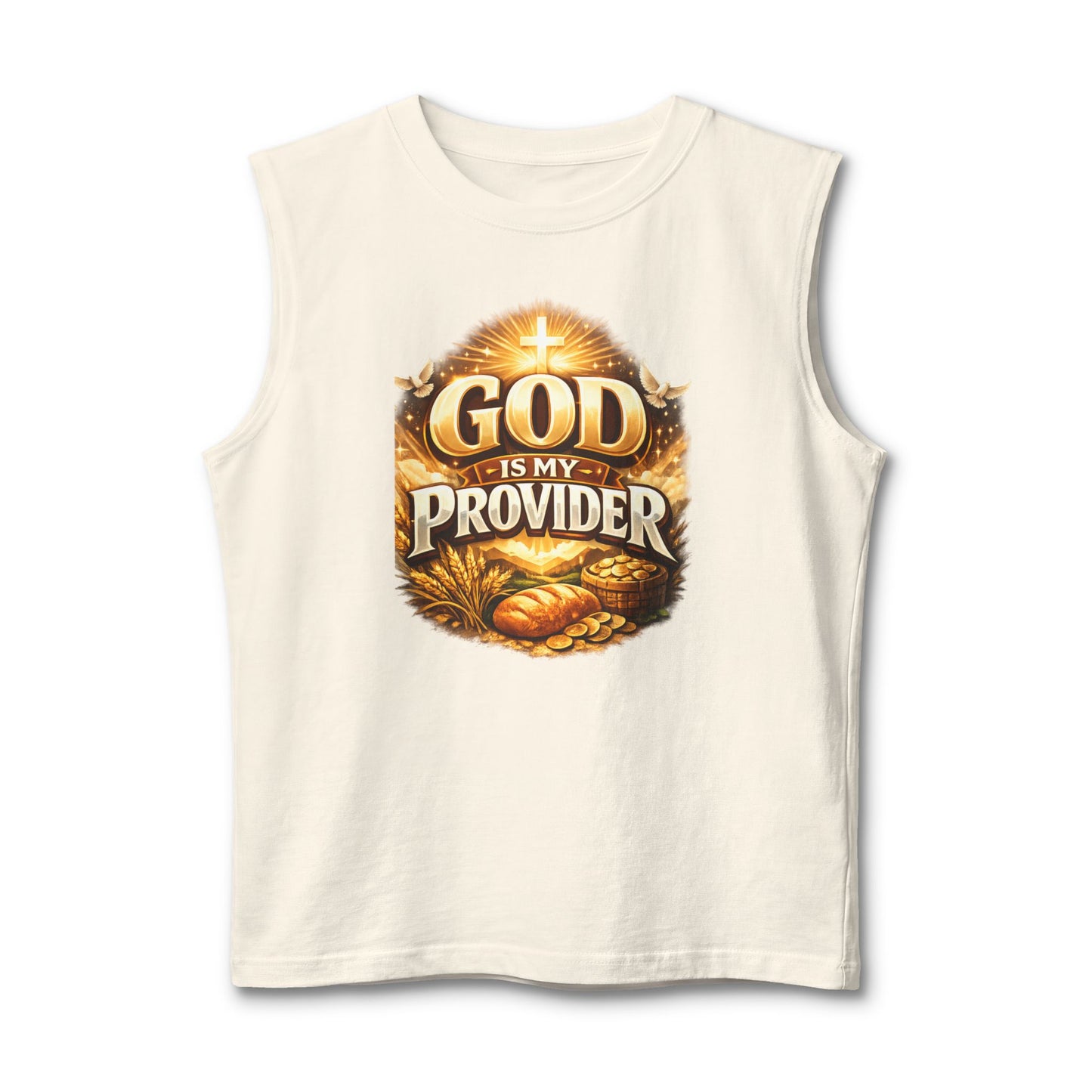 God Is My Provider Muscle Tank — Christian Faith Inspirational Tank Top