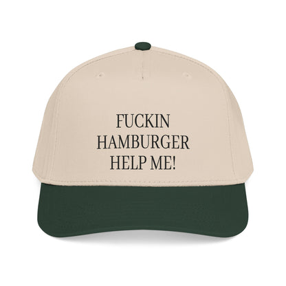 Embroidered 'Fuckin Hamburger Help Me!' Baseball Cap