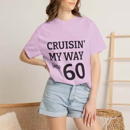 Cruisin' My Way into 60 Tee — Funny 60th Birthday T-Shirt