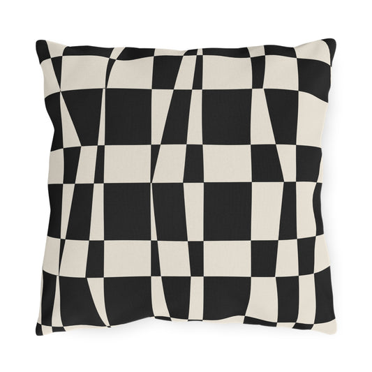 Checkerboard Twist Outdoor Pillow