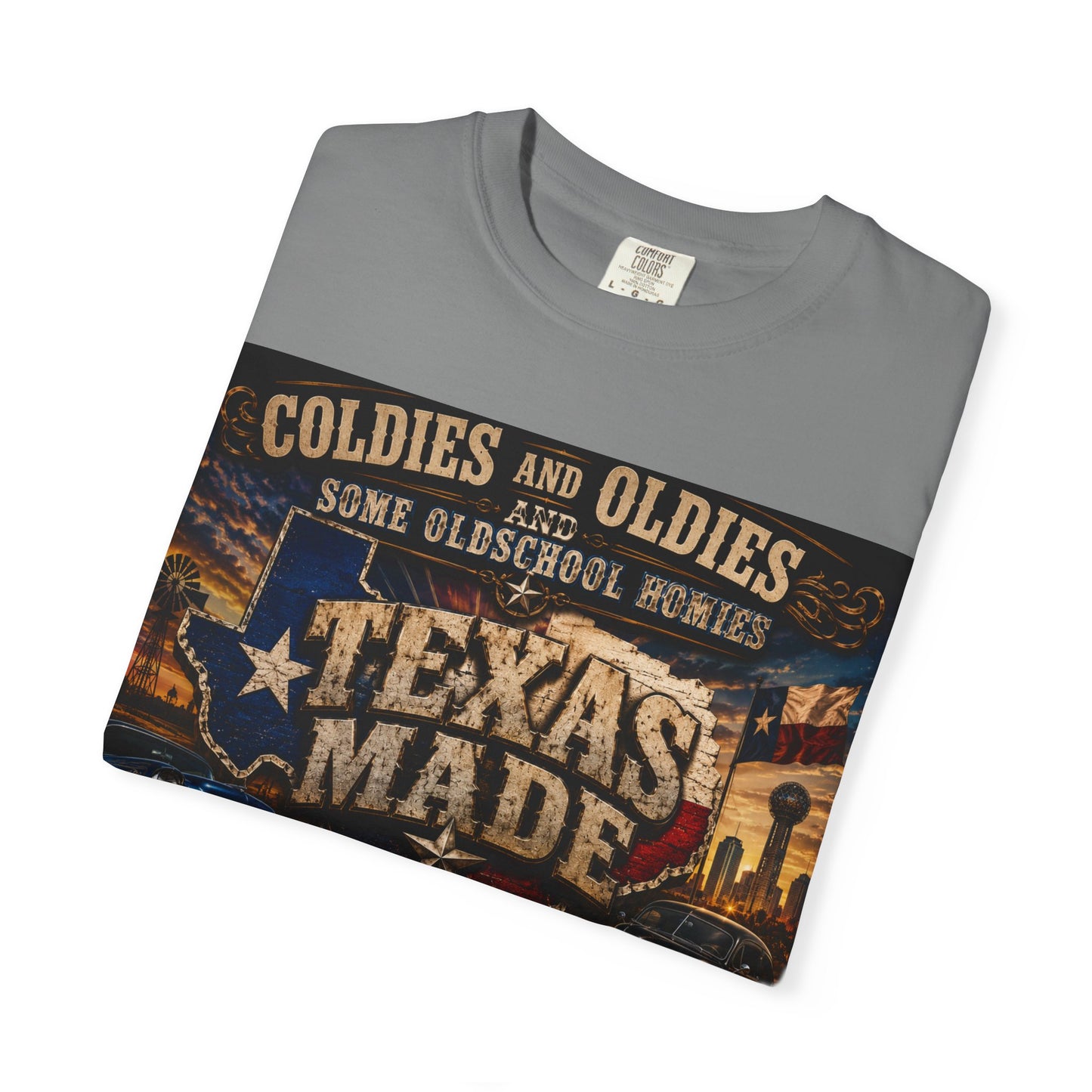 Texas Made Vintage Car T-Shirt — "Hello Motha Fuckaaaa" Back Print