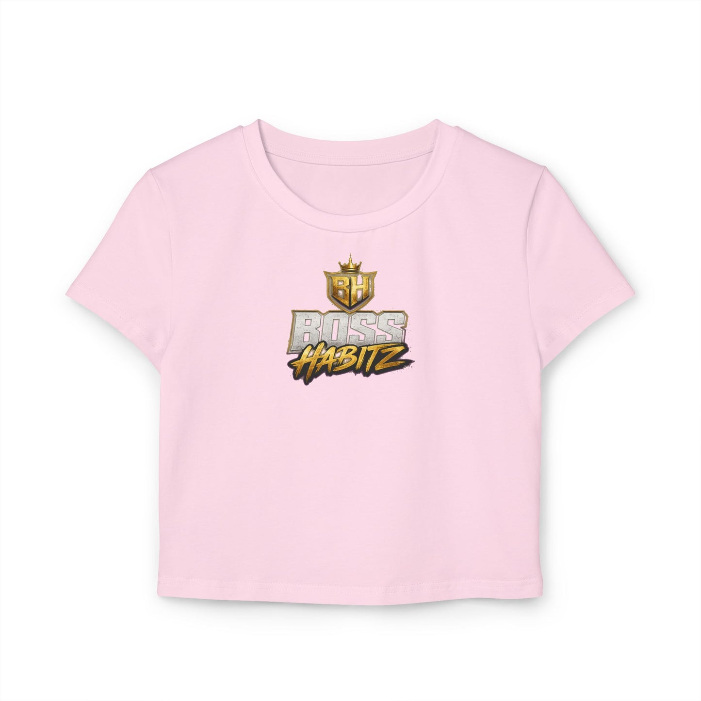 Boss Habitz Graphic Baby Tee — Women's Cropped Casual Top