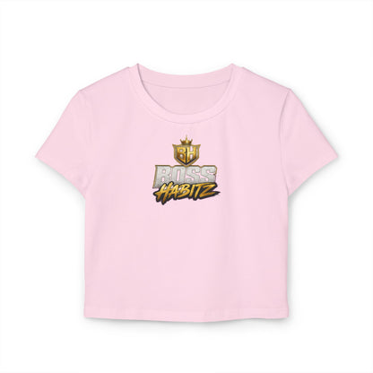 Boss Habitz Graphic Baby Tee — Women's Cropped Casual Top