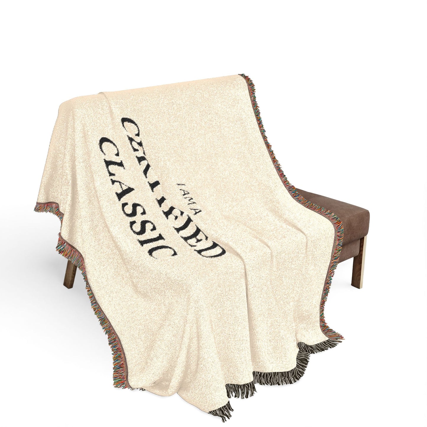 Certified Classic Woven Blanket — Vintage Embroidered Throw for Cozy Living