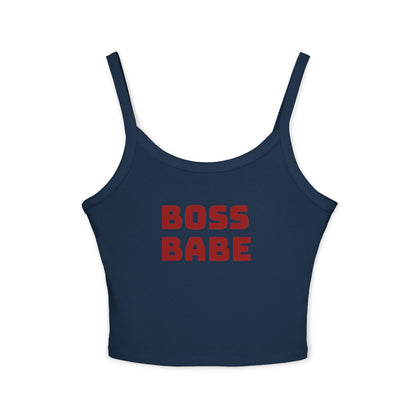 Boss Babe Spaghetti Tank Top — Women’s Empowerment Crop