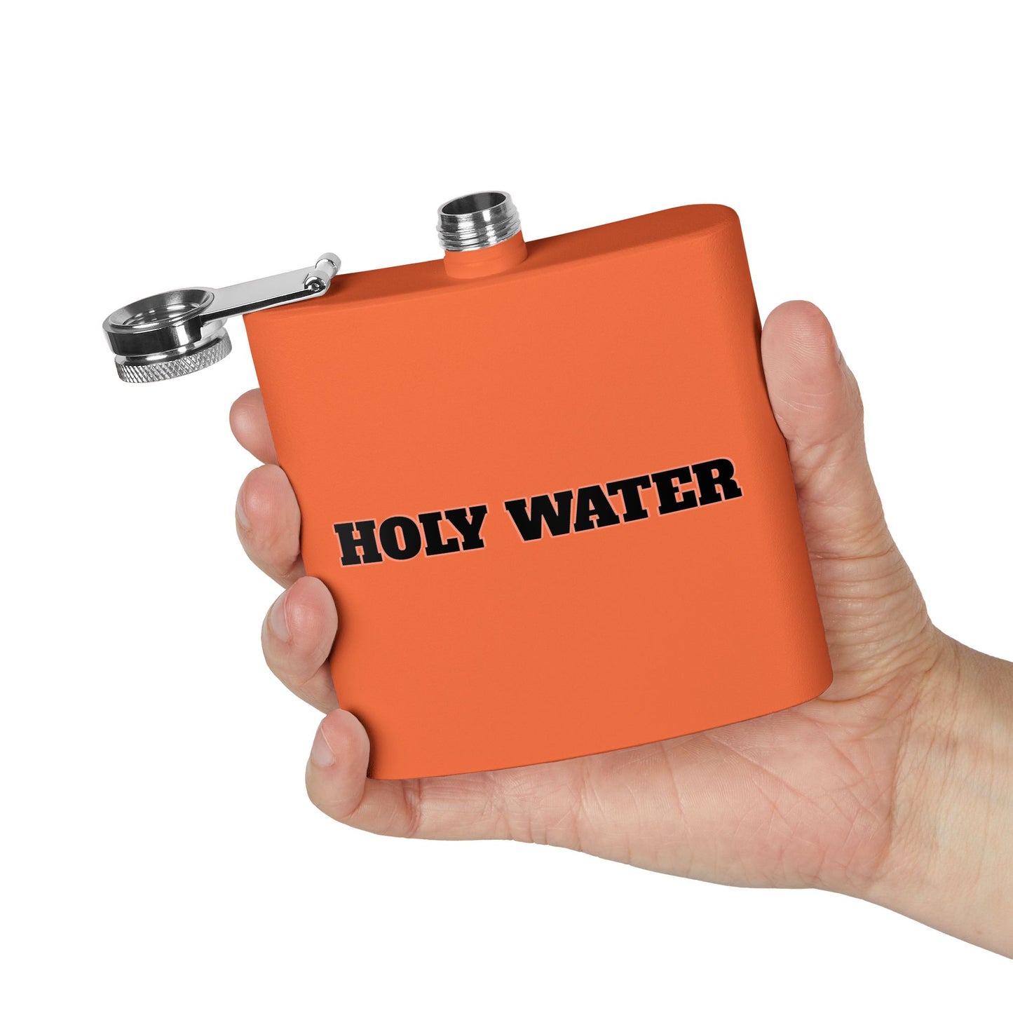 Holy Water Stainless Steel Flask — 6oz Funny Religious Gift
