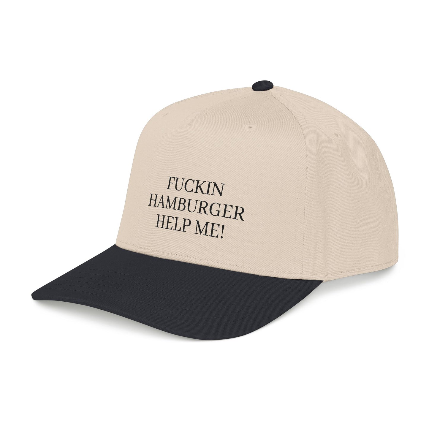 Embroidered 'Fuckin Hamburger Help Me!' Baseball Cap