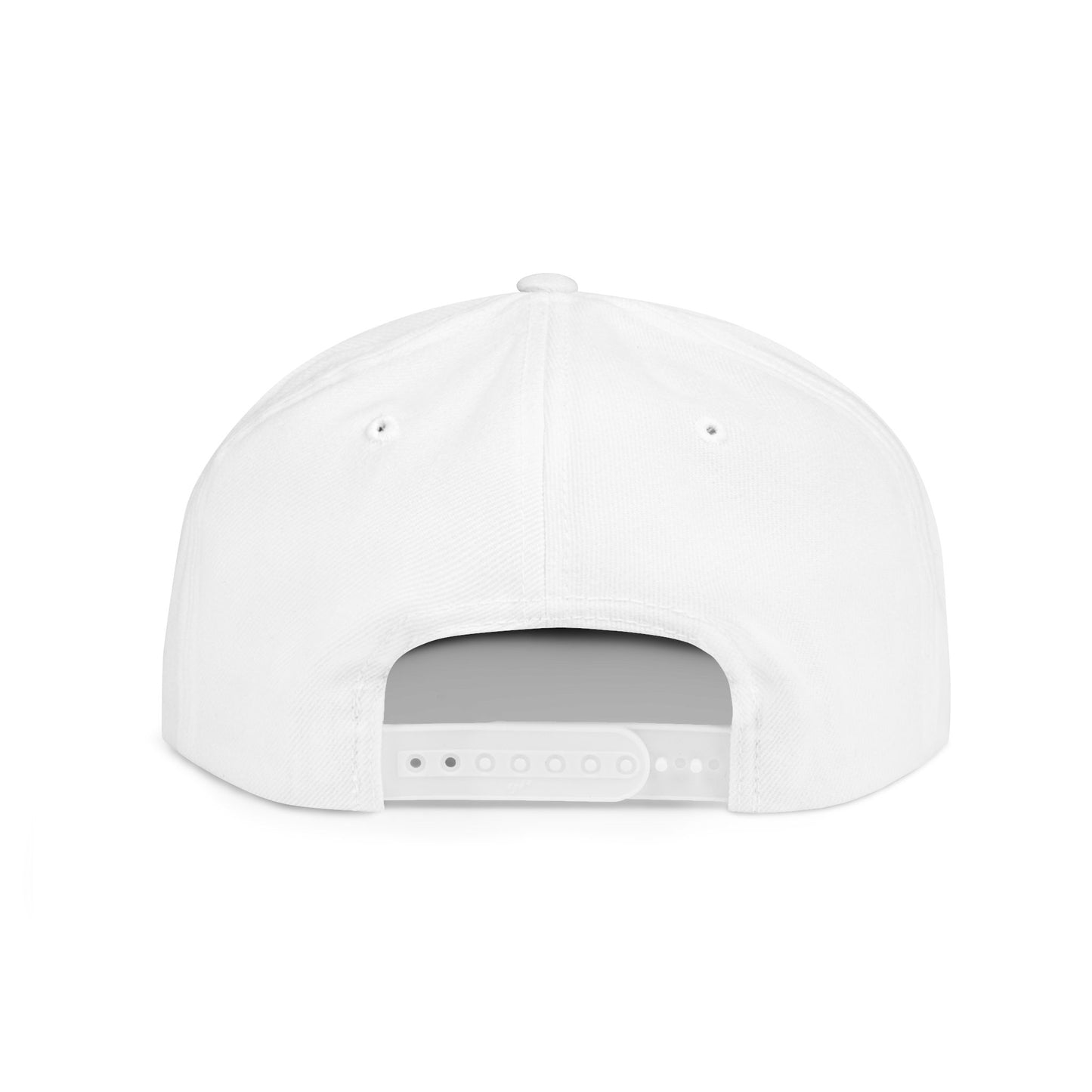 Snapback Hat — Gold Crown Shield Logo Flat Bill Cap