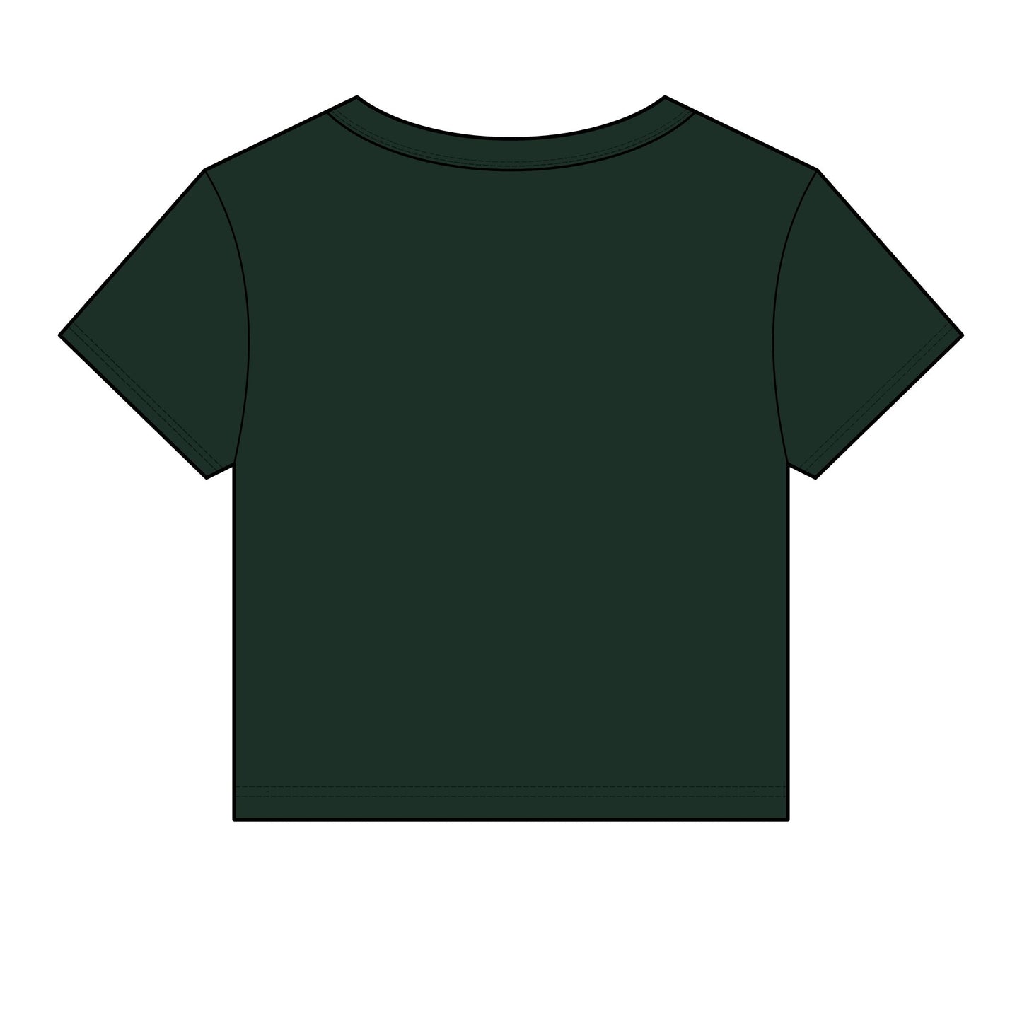 Chicana Script Micro Rib Baby Tee — Cropped Gothic Graphic Top