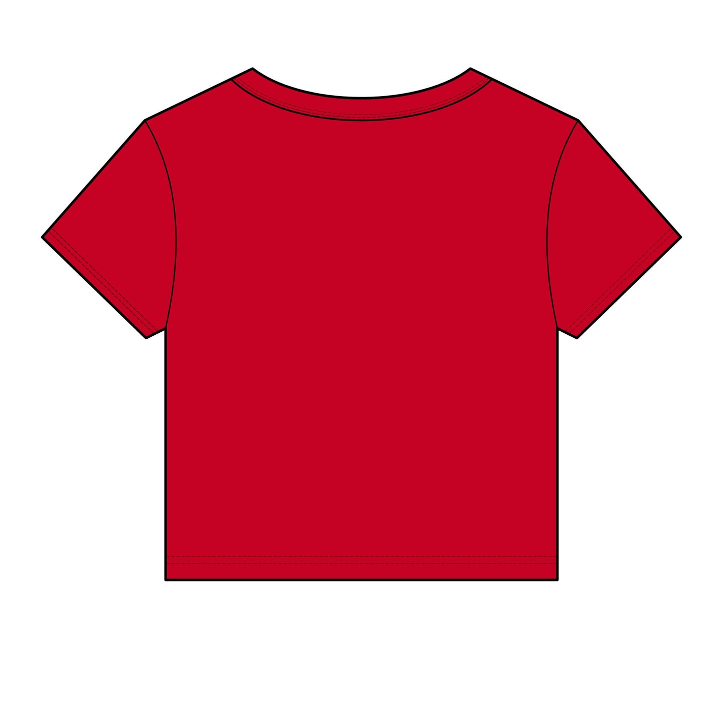 Chicana Script Micro Rib Baby Tee — Cropped Gothic Graphic Top