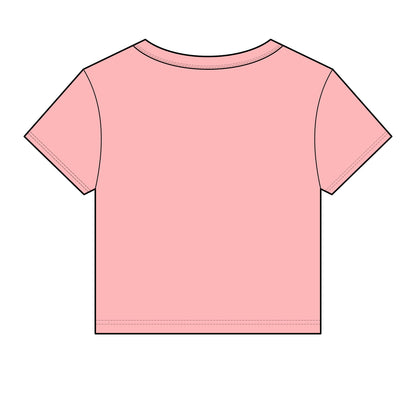 Chicana Script Micro Rib Baby Tee — Cropped Gothic Graphic Top