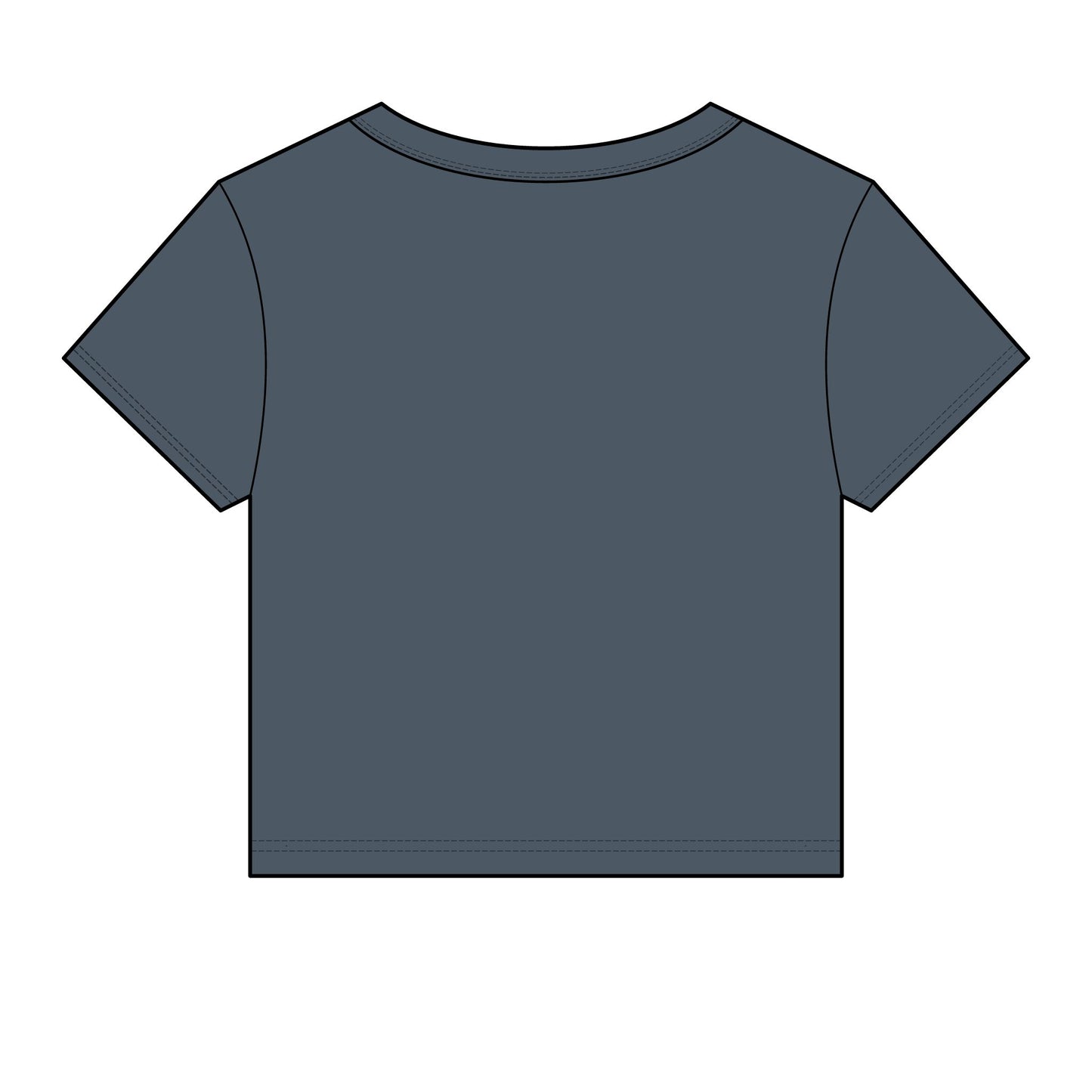 Chicana Script Micro Rib Baby Tee — Cropped Gothic Graphic Top