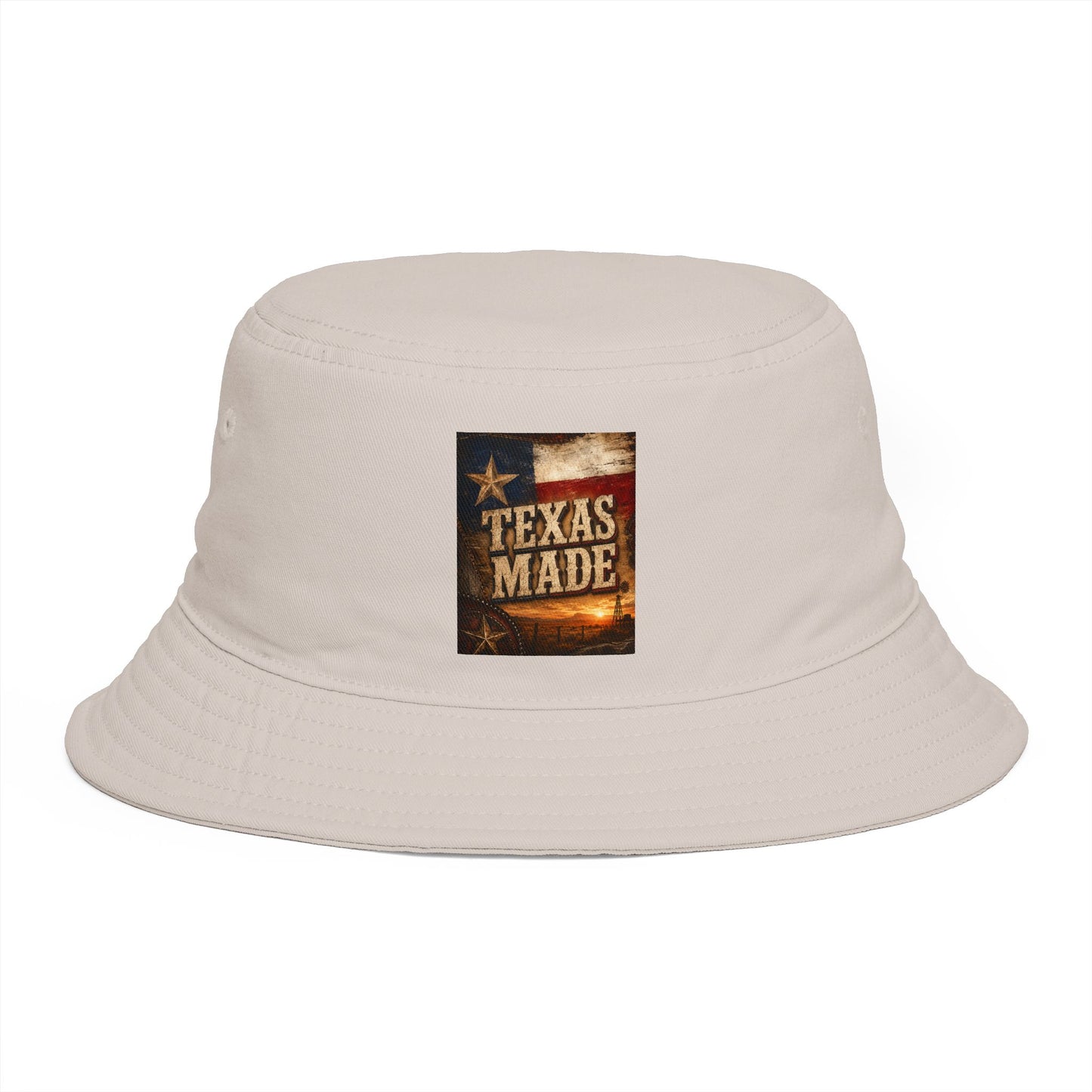 Texas Made Bucket Hat — Vintage Flag Graphic