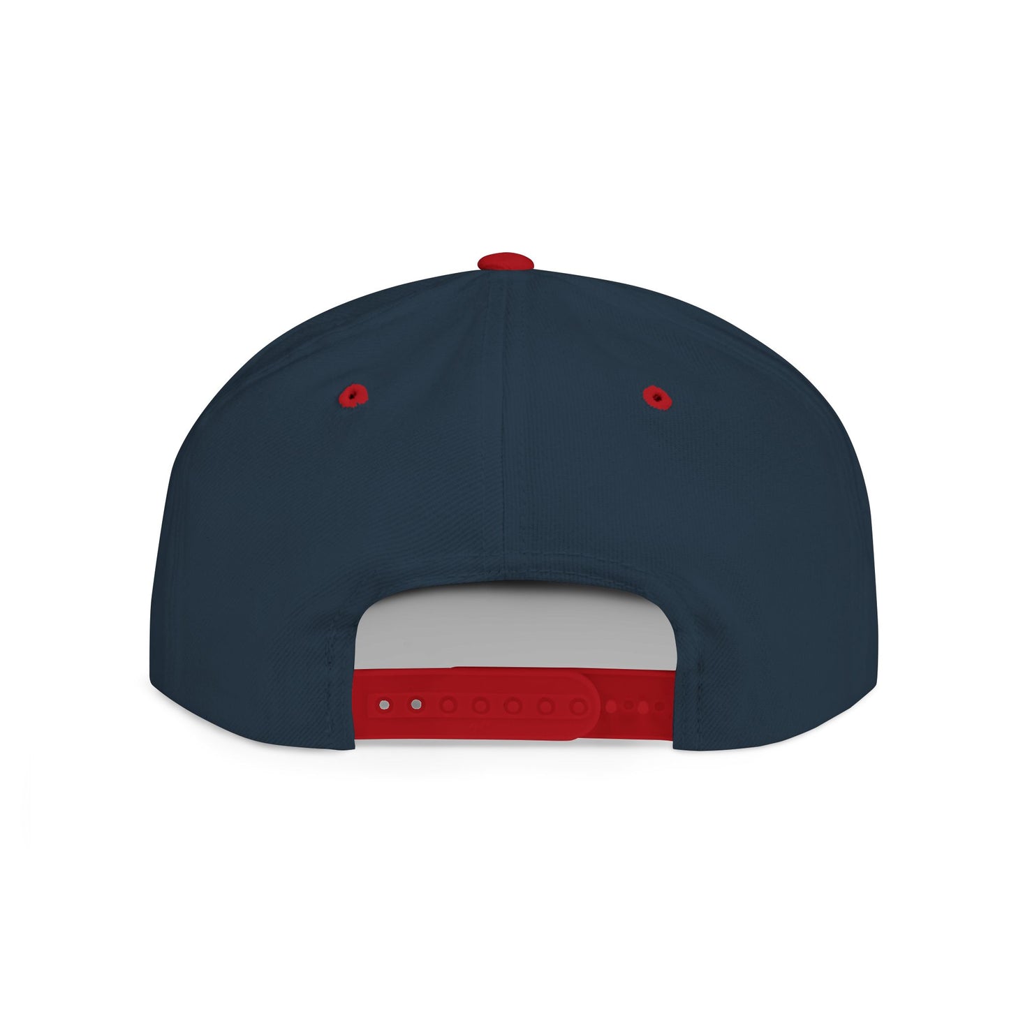 Snapback Hat — Gold Crown Shield Logo Flat Bill Cap