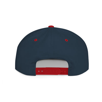 Snapback Hat — Gold Crown Shield Logo Flat Bill Cap