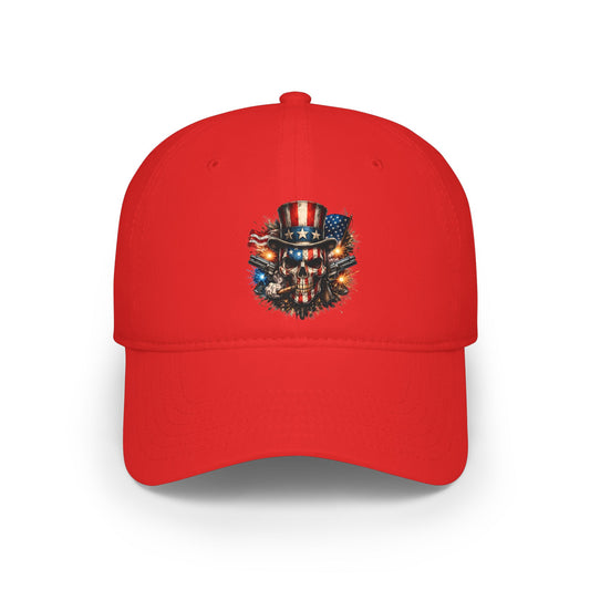Patriotic Skull Baseball Cap — American Flag Uncle Sam Hat