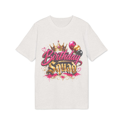 Birthday Squad T-Shirt — Glam Crown & Balloons Party Tee