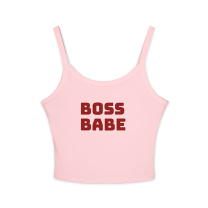 Boss Babe Spaghetti Tank Top — Women’s Empowerment Crop