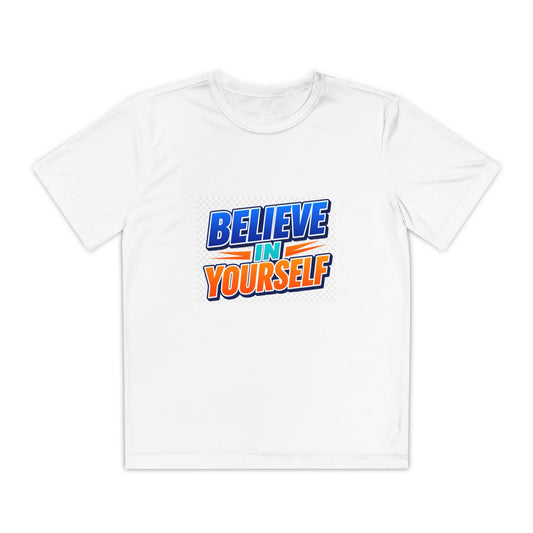 Believe In Yourself Youth Tee — Motivational Kids Graphic T-Shirt