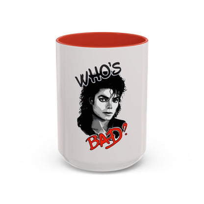 Michael Jackson "Who's Bad?" Accent Coffee Mug