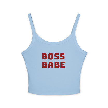 Boss Babe Spaghetti Tank Top — Women’s Empowerment Crop