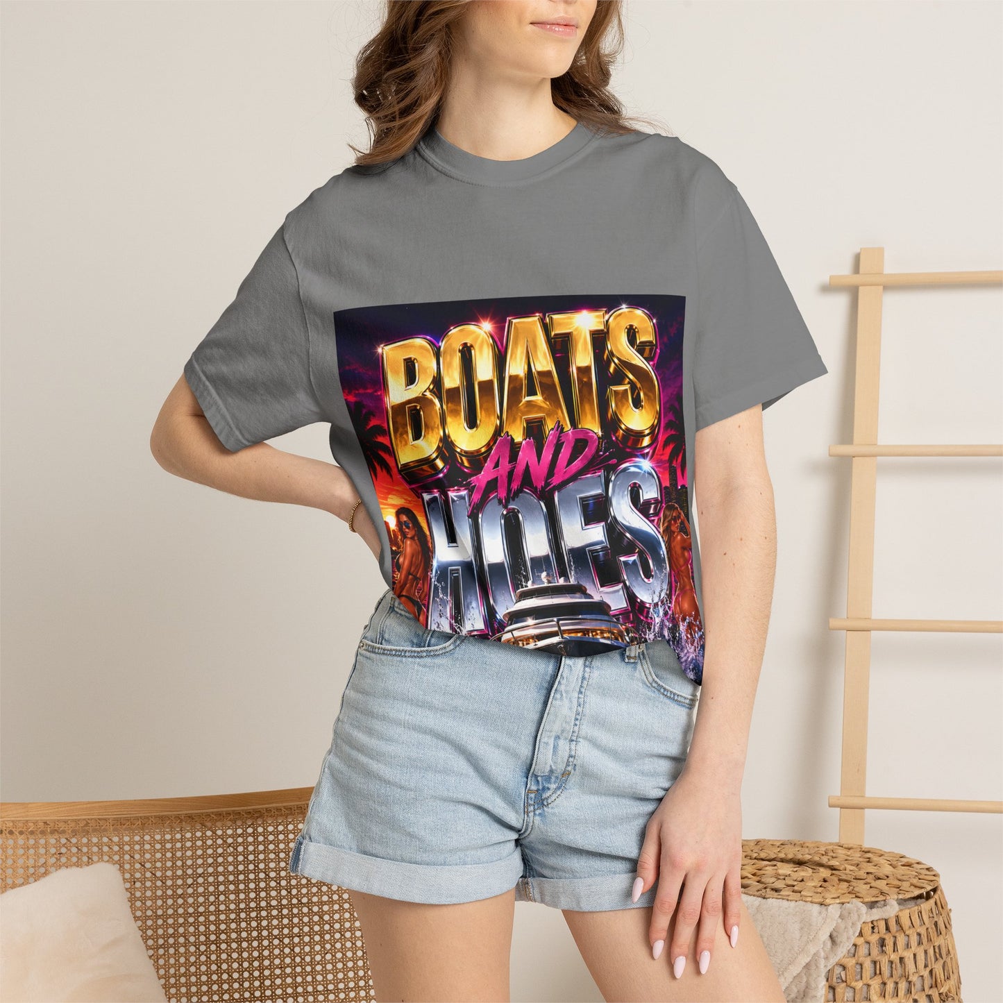 Boats and Hiles Graphic T-Shirt — Retro Yacht Beach Vibe Tee