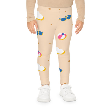 Kids Leggings - Sunny Beach Ball & Sunglasses All-Over Print