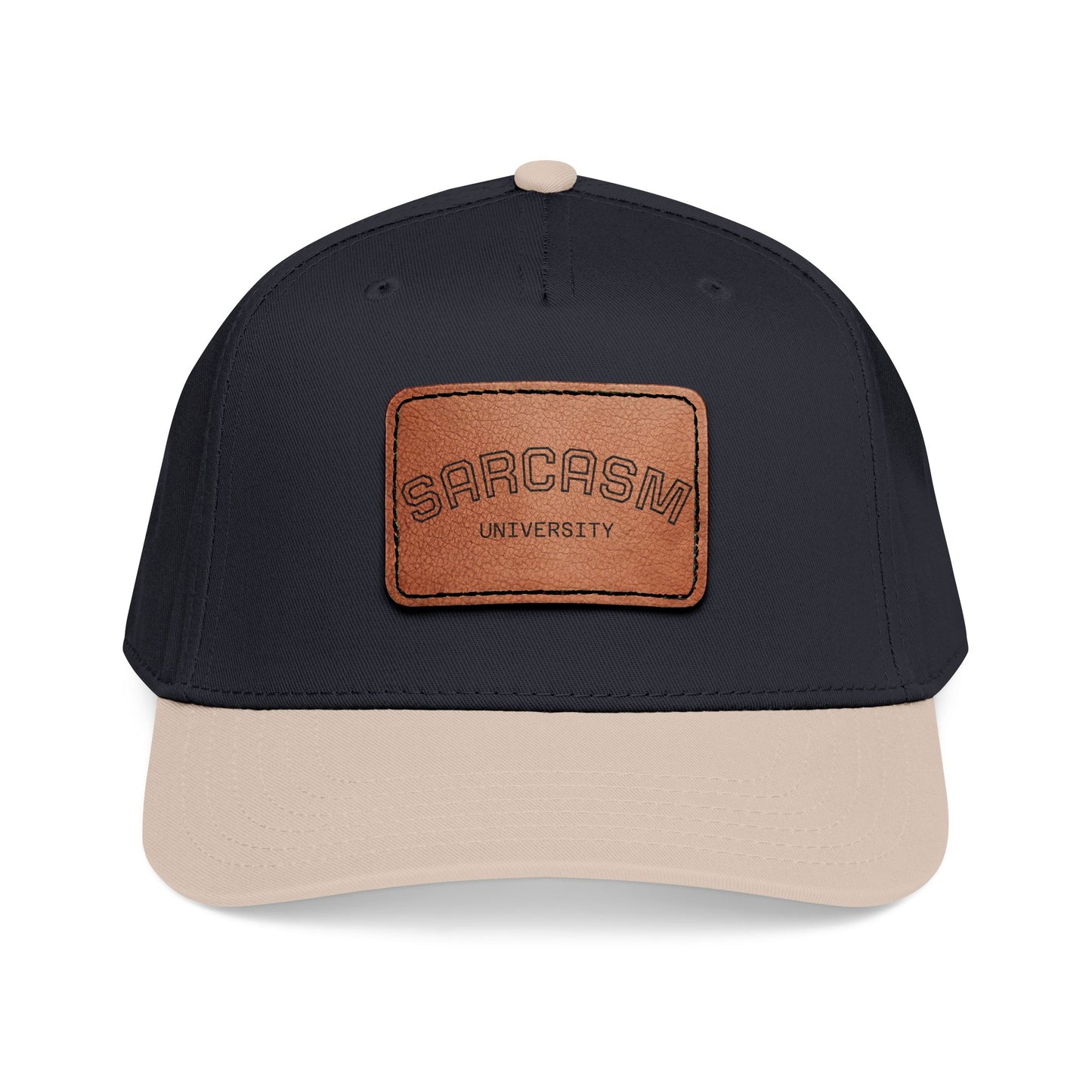 Sarcasm University Leather Patch Baseball Cap