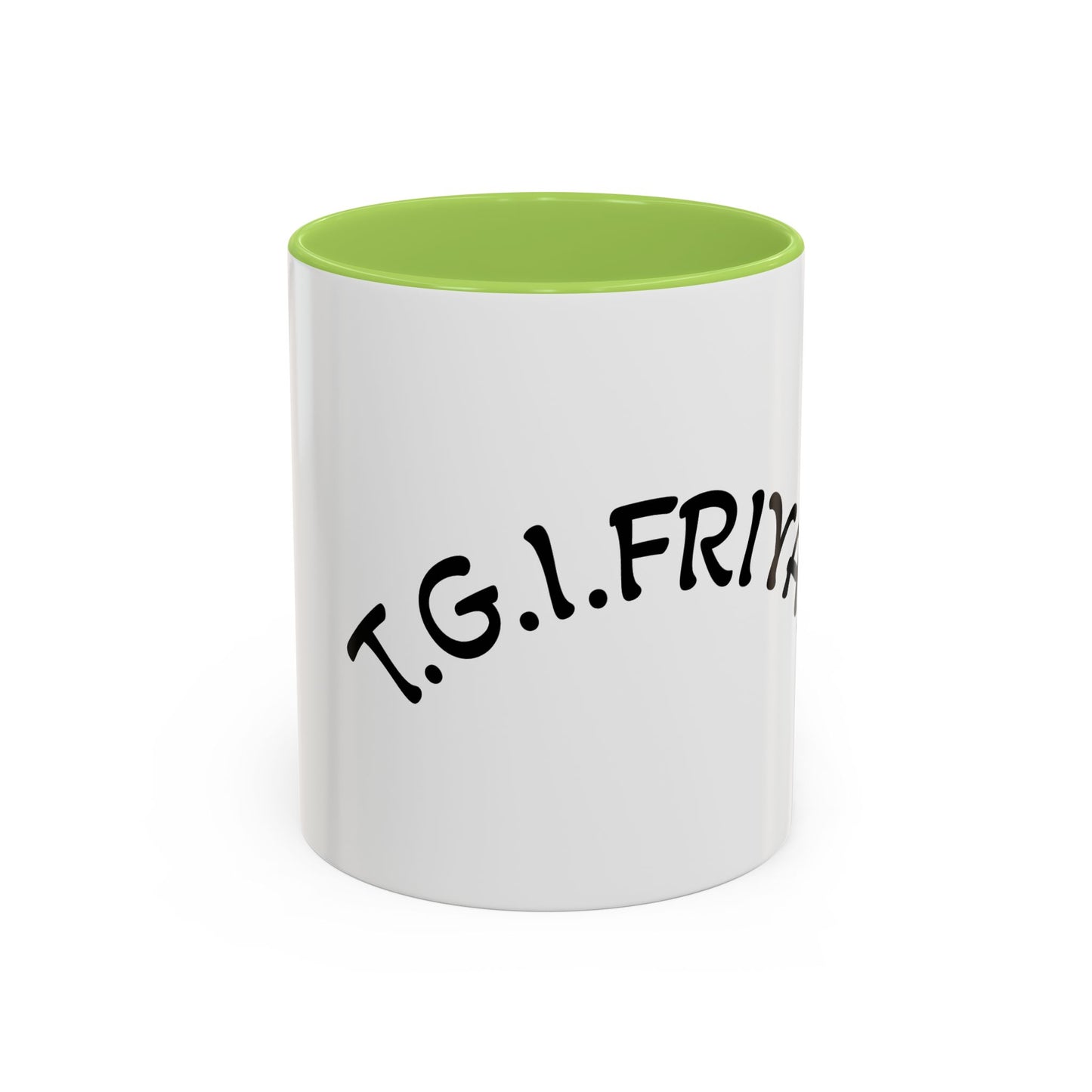 T.G.I. Friyay Accent Coffee Mug - 11/15oz Ceramic Mug for Office, Weekend Vibes & Gift
