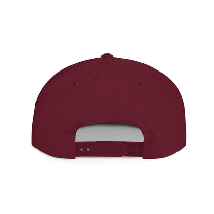 Snapback Hat — Gold Crown Shield Logo Flat Bill Cap