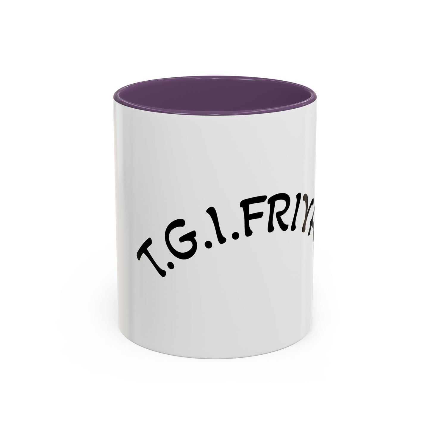 T.G.I. Friyay Accent Coffee Mug - 11/15oz Ceramic Mug for Office, Weekend Vibes & Gift
