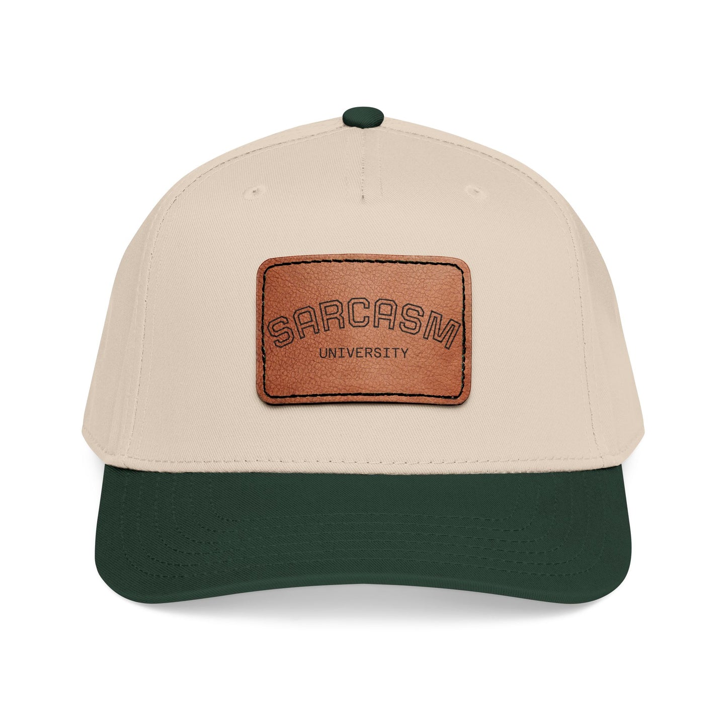 Sarcasm University Leather Patch Baseball Cap