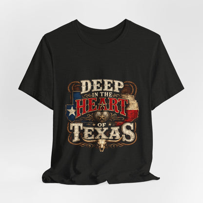 Deep in the Heart of Texas T‑Shirt — Vintage Texas Flag Graphic Tee