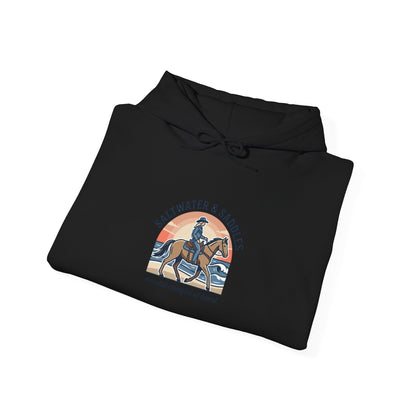 Ranch Rider Illustration Hoodie | western cowgirl, vintage prairie