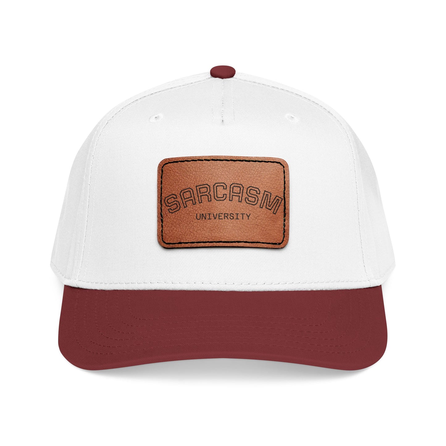Sarcasm University Leather Patch Baseball Cap