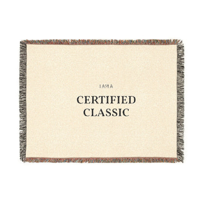 Certified Classic Woven Blanket — Vintage Embroidered Throw for Cozy Living