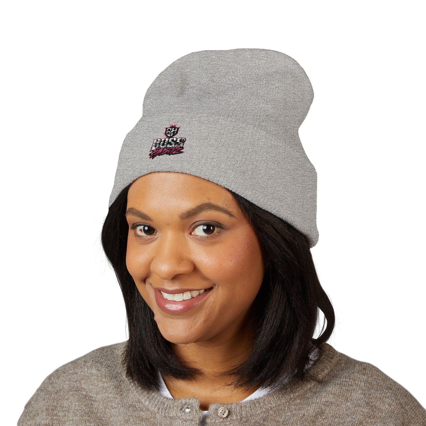 Boss Mode Embroidered Cuffed Beanie — Streetwear Winter Hat