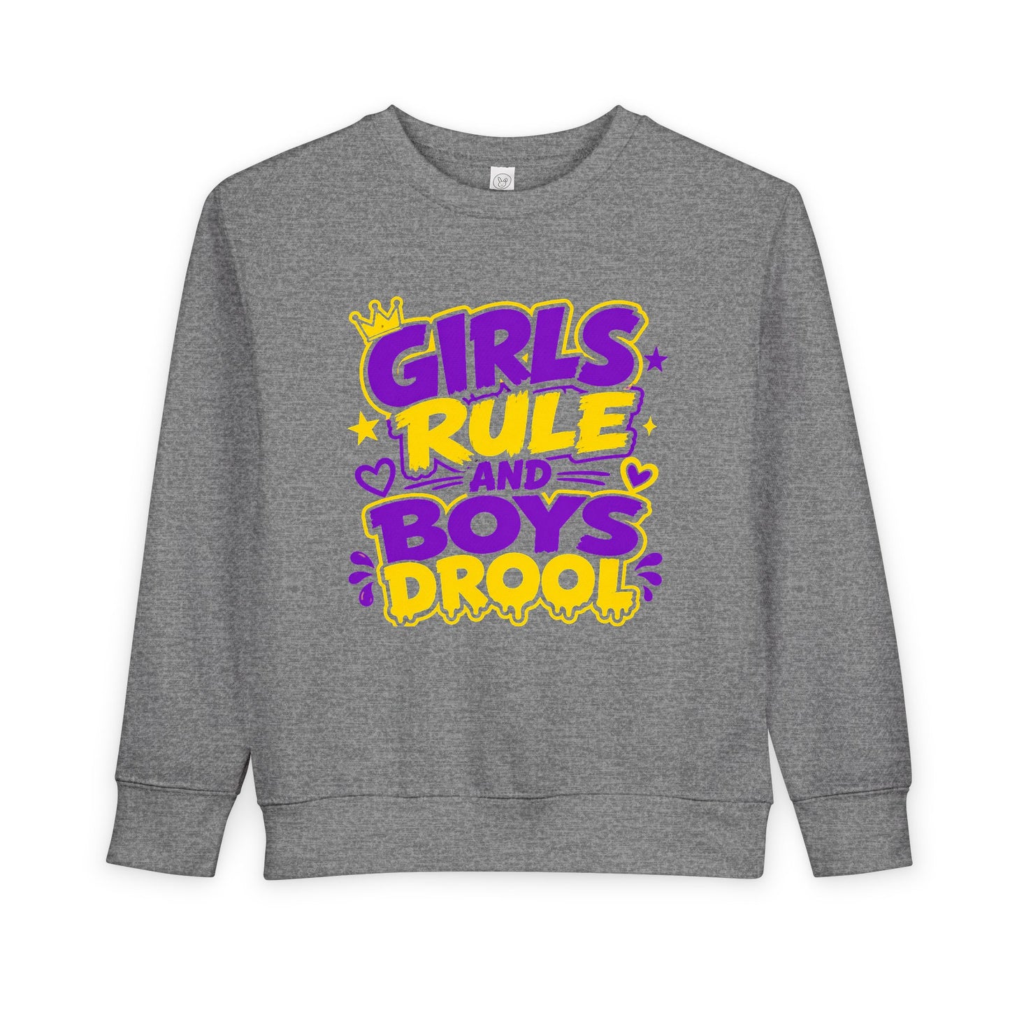 Girls Rule and Boys Drool Toddler Sweatshirt